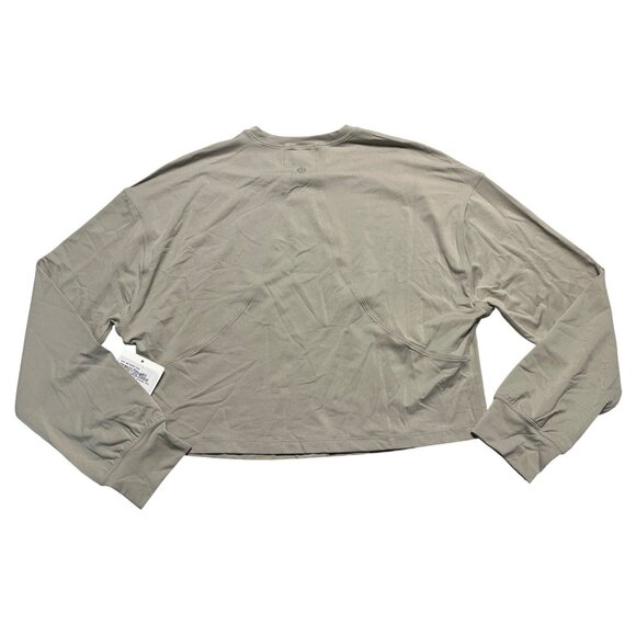 Lululemon Abrasion-Resistant Training Long Sleeve Raw Linen Size 4 Relaxed Fit - Picture 2 of 2